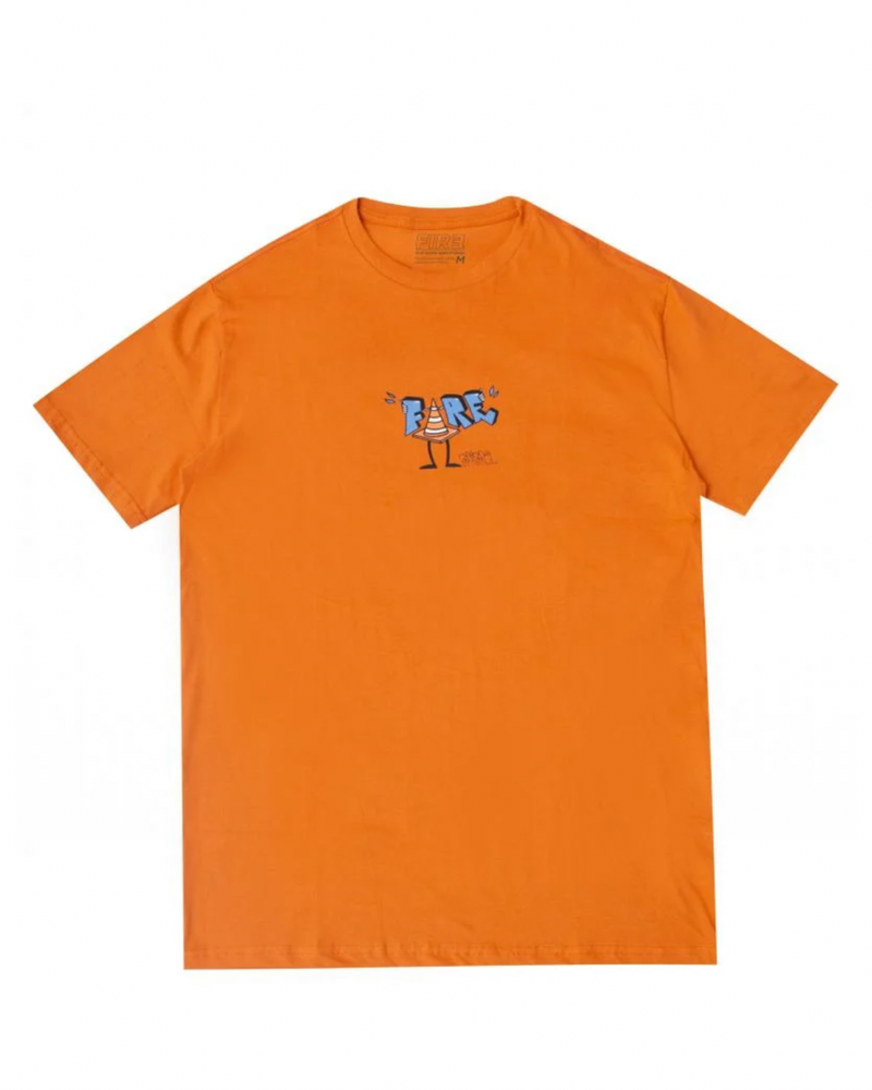 Camiseta Básica Fire Cone Letters (Laranja)